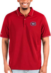 Antigua Montreal Canadiens Mens Red Affluent Polo Big and Tall Polos Shirt