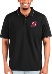 Antigua New Jersey Devils Mens Black Affluent Polo Big and Tall Polos Shirt