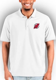 Antigua New Jersey Devils Mens White Affluent Polo Big and Tall Polos Shirt