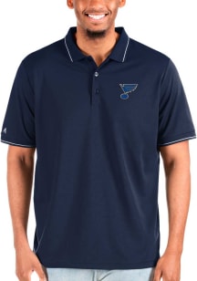 Antigua St Louis Blues Navy Blue Affluent Big and Tall Polo
