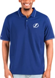 Antigua Tampa Bay Lightning Mens Blue Affluent Polo Big and Tall Polos Shirt