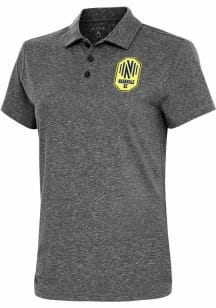 Antigua Nashville SC Womens Black Motivated Short Sleeve Polo Shirt