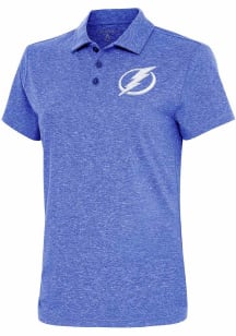 Antigua Tampa Bay Lightning Womens Blue Motivated Short Sleeve Polo Shirt