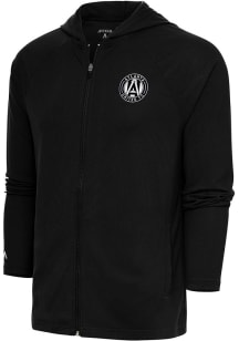 Antigua Atlanta United FC Mens Black Metallic Logo Legacy Long Sleeve Full Zip Jacket