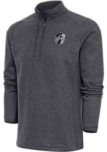 Antigua St Louis City SC Mens Charcoal Metallic Logo Course Pullover Jackets