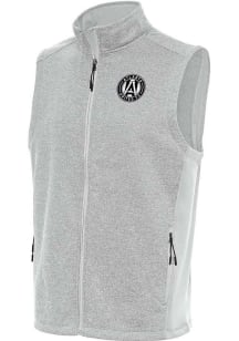 Antigua Atlanta United FC Mens Grey Metallic Logo Course Sleeveless Jacket