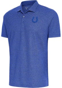 Antigua Indianapolis Colts Mens Blue Tonal Logo Esteem Short Sleeve Polo