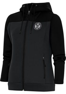Antigua Atlanta United FC Womens Grey Metallic Logo Protect Long Sleeve Full Zip Jacket