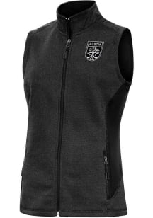 Antigua Austin FC Womens Black Metallic Logo Course Vest