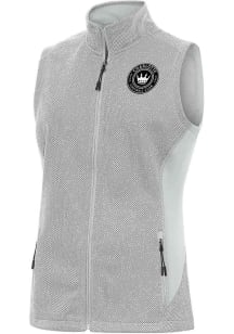 Antigua Charlotte FC Womens Grey Metallic Logo Course Vest