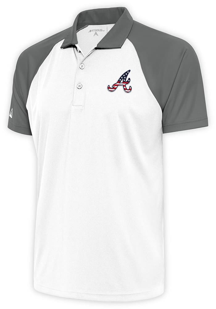 NWT New Men's Small Atlanta Braves Antigua Polo Shirt