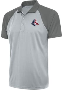 Antigua Boston Red Sox Mens Grey Nova Short Sleeve Polo