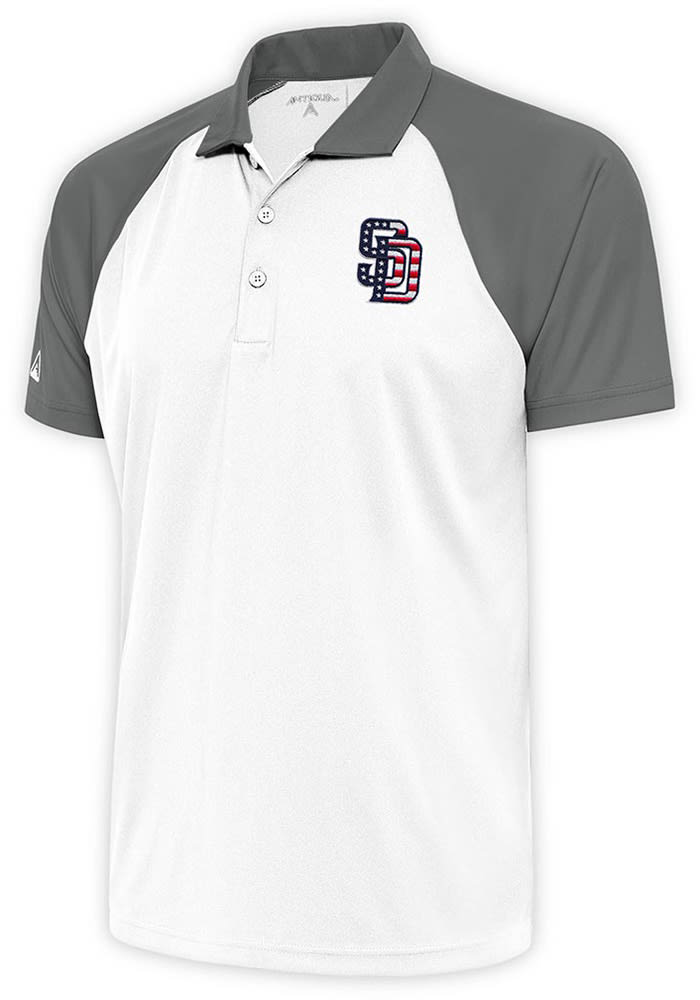 Antigua MLB San Diego Padres Nova Short-Sleeve Colorblock Polo Shirt - M