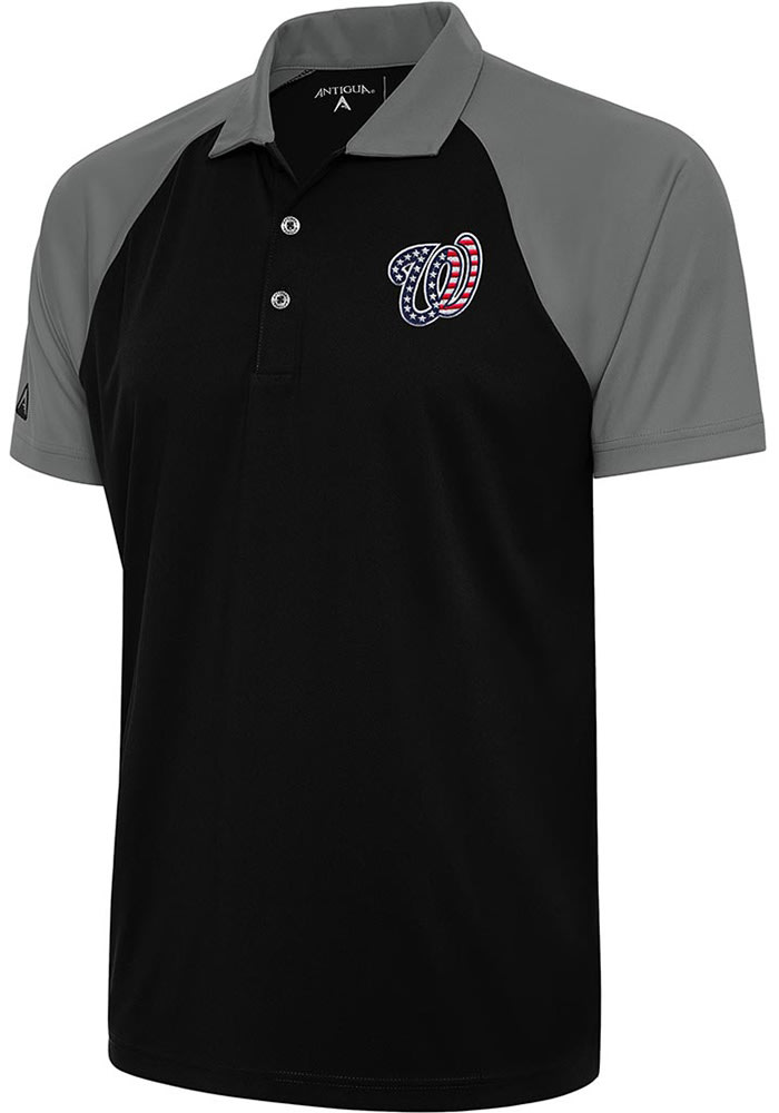 Antigua Men's Washington Nationals White Nova Polo