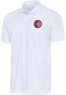 Antigua Chicago Cubs Mens White Tribute Short Sleeve Polo