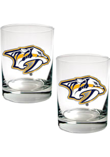 Nashville Predators 2 Piece Rock Glass - White