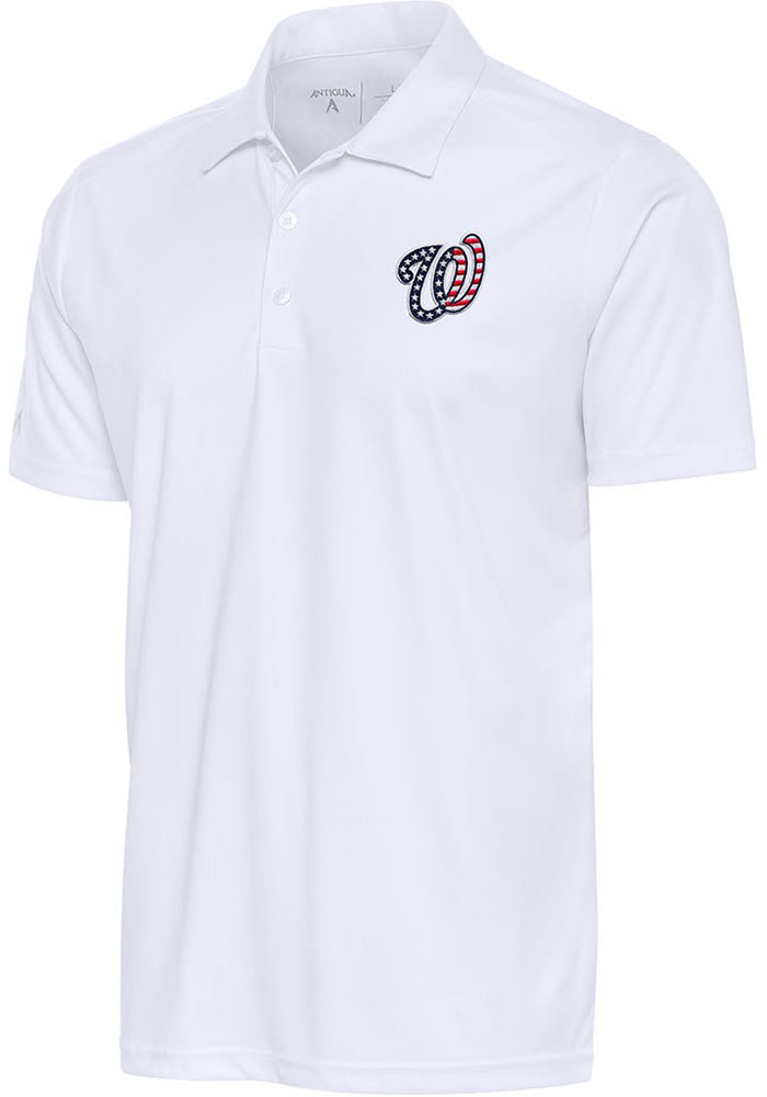 Antigua Men's Washington Nationals Tribute Short Sleeve Polo Shirt