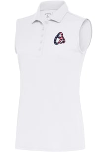 Antigua Baltimore Orioles Womens White Tribute Polo Shirt