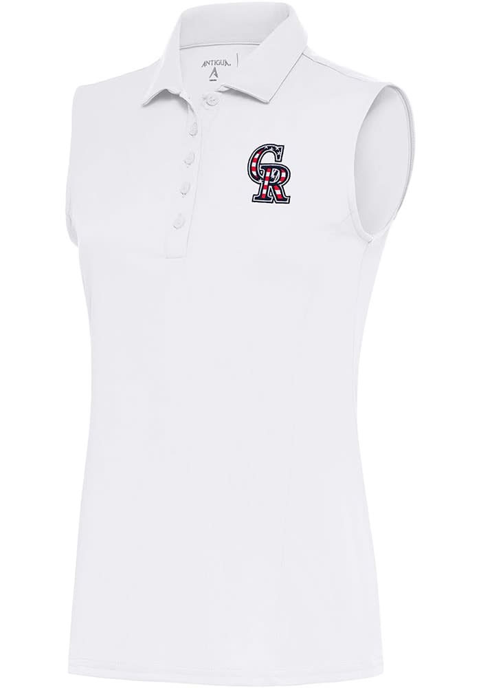 Colorado Rockies Antigua Women's Tribute Polo - Gray 