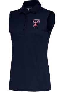 Antigua Texas Rangers Womens Navy Blue Tribute Polo Shirt