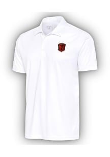 Antigua Cleveland Browns Mens White Dawg Tribute Short Sleeve Polo