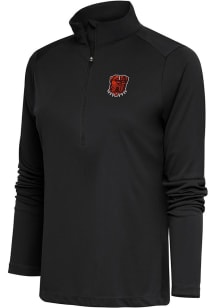 Antigua Cleveland Browns Womens Grey Dawg Tribute 1/4 Zip Pullover