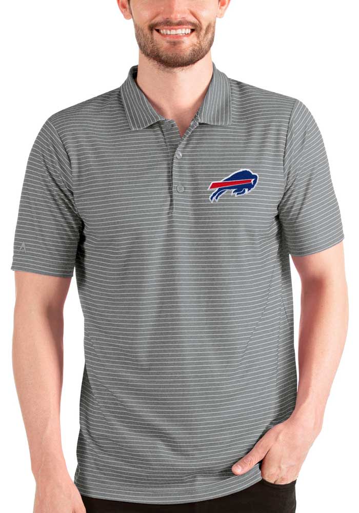 Antigua Men's Buffalo Bills Grey Legacy Pique Polo