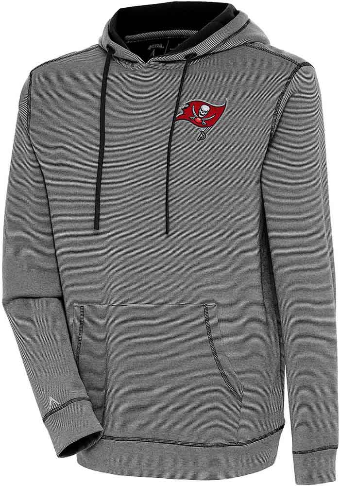 Antigua Tampa Bay Buccaneers Black Axe Bunker Long Sleeve Hoodie, Black, 86% Cotton / 11% Polyester / 3% SPANDEX, Size S, Rally House