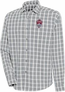 Antigua Colorado Rapids Mens Grey Carry Long Sleeve Dress Shirt