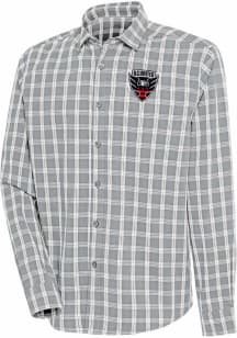 Antigua DC United Mens Grey Carry Long Sleeve Dress Shirt