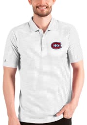 Antigua Montreal Canadiens Mens White Esteem Short Sleeve Polo