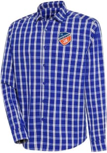 Antigua FC Cincinnati Mens Blue Carry Long Sleeve Dress Shirt