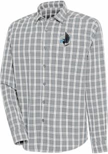Antigua Minnesota United FC Mens Grey Carry Long Sleeve Dress Shirt
