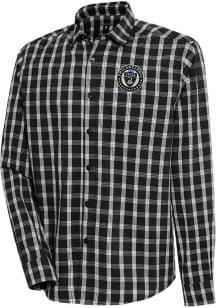 Antigua Philadelphia Union Mens Black Carry Long Sleeve Dress Shirt