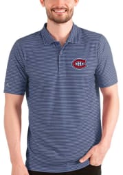 Antigua Montreal Canadiens Mens Blue Esteem Short Sleeve Polo