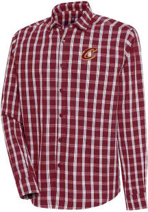 Antigua Cleveland Cavaliers Mens Red Carry Long Sleeve Dress Shirt