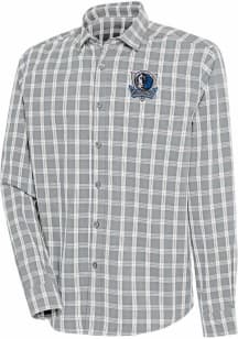 Antigua Dallas Mavericks Mens Grey Carry Long Sleeve Dress Shirt