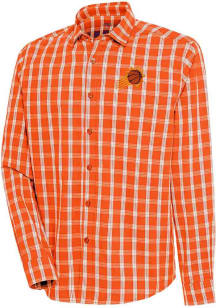 Antigua Phoenix Suns Mens Orange Carry Long Sleeve Dress Shirt
