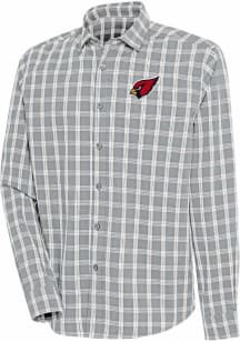 Antigua Arizona Cardinals Mens Grey Carry Long Sleeve Dress Shirt