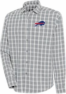 Antigua Buffalo Bills Mens Grey Carry Long Sleeve Dress Shirt