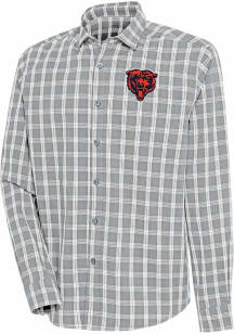 Antigua Chicago Bears Mens Grey Carry Long Sleeve Dress Shirt