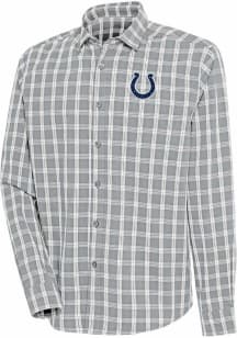 Antigua Indianapolis Colts Mens Grey Carry Long Sleeve Dress Shirt