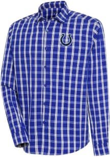 Antigua Indianapolis Colts Mens Blue Carry Long Sleeve Dress Shirt