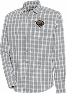 Antigua Jacksonville Jaguars Mens Grey Carry Long Sleeve Dress Shirt