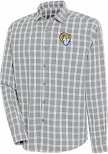 Antigua Los Angeles Rams Mens Grey Carry Long Sleeve Dress Shirt
