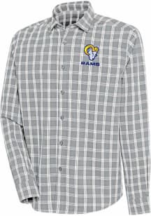 Antigua Los Angeles Rams Mens Grey Text Carry Long Sleeve Dress Shirt