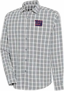 Antigua New York Giants Mens Grey Carry Long Sleeve Dress Shirt
