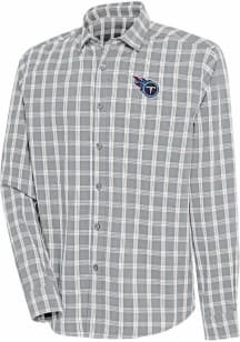 Antigua Tennessee Titans Mens Grey Carry Long Sleeve Dress Shirt