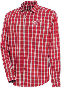 Antigua Detroit Red Wings Mens Red Carry Long Sleeve Dress Shirt