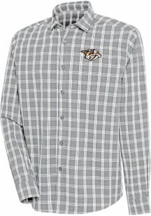 Antigua Nashville Predators Mens Grey Carry Long Sleeve Dress Shirt